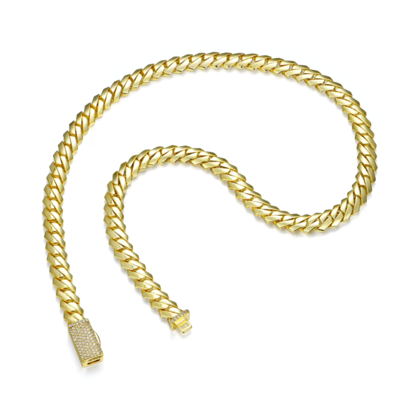 12mm 14mm 16mm Plain Miami Cuban Link Chains - Image 5