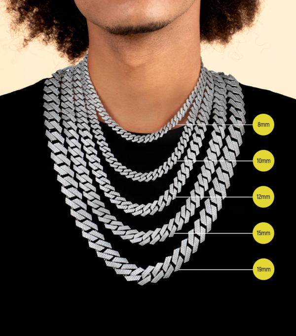 12mm 14mm 16mm Moissanite Diamond Icedout Miami Necklace - Image 6