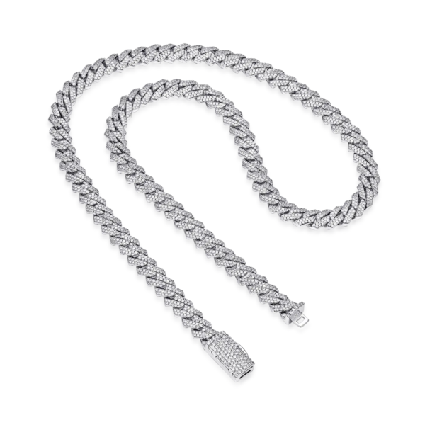 12mm 14mm 16mm Moissanite Diamond Icedout Miami Necklace - Image 2