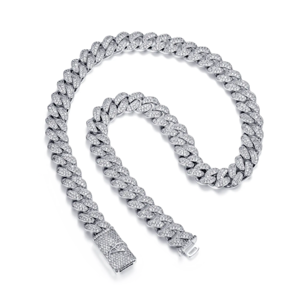 12mm 14mm 16mm Moissanite Diamond Iced-lock Miami Cuban Chain - Image 6