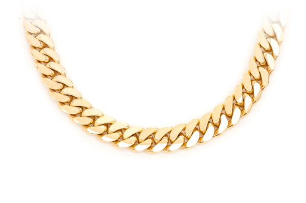 18mm 20mm 22mm Iced-lock Plain Cuban Link Chains - Image 2